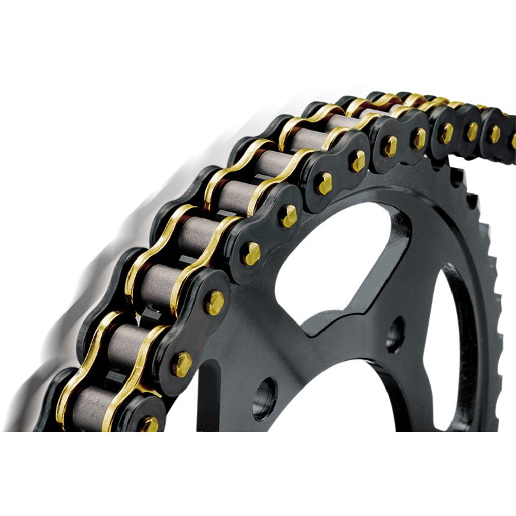 Bikemaster BMZR 525 Chain Gold Black Chrome or Black Gold 120 Link A J cycles A J Cycles