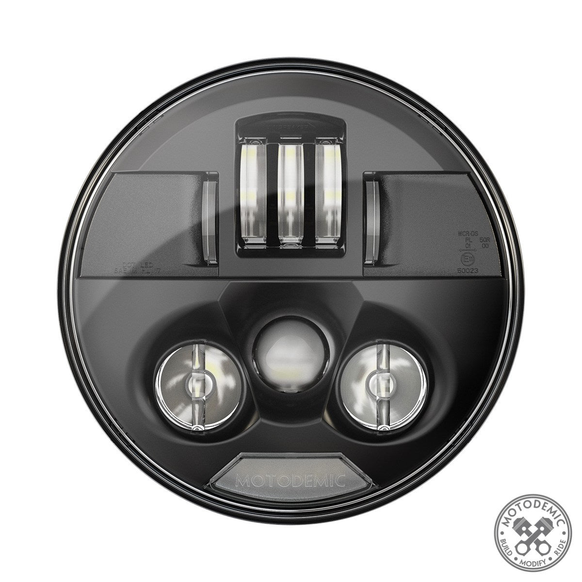 Motodemic EVO S Standard LED Headlight Upgrade - Triumph Thruxton R / 1200, T120, T100, Street Twin, Street Cup, Street Scrambler