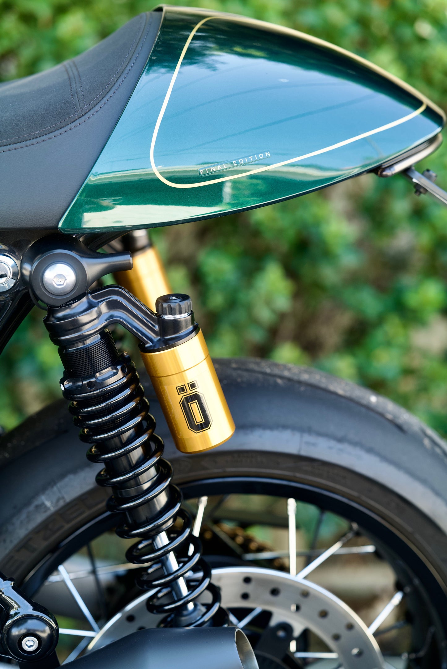 Ohlins S36PR1C1L STX36 Blackline Gold Reservoir Shocks - Triumph Thruxton R / 1200 / Speed Twin