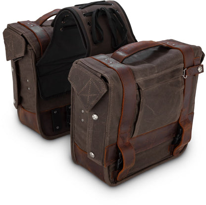 Burly Brand Voyager Throw Over Saddlebags  - Black or Oak Brown