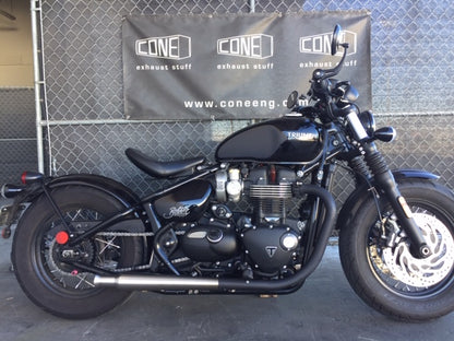 Cone Engineering Martini Mufflers - Triumph Bobber / Bobber Black