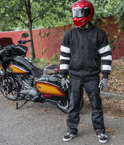 Torque Armored Riding Hoodie - Black, Saddle or Race Day