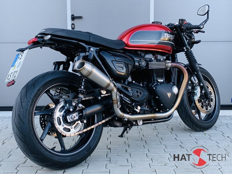 Hattech Renstall Moto High Exhaust - Triumph Thruxton R / RS, Speed Twin 1200