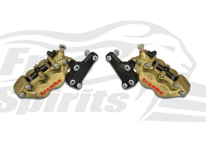 Free Spirits Brembo Dual Caliper Kit - Triumph Bobber Black, Speedmaster 1200 and Thruxton 1200