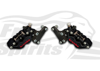 Free Spirits Brembo Dual Caliper Kit - Triumph Bobber Black, Speedmaster 1200 and Thruxton 1200