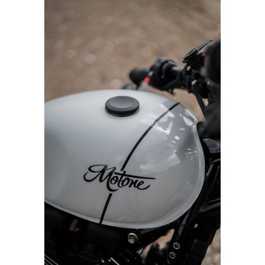 Motone Jetson Dished Low Profile Gas Cap - Black - Triumph Classics