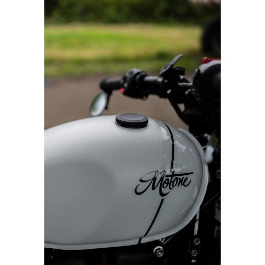 Motone Jetson Dished Low Profile Gas Cap - Black - Triumph Classics