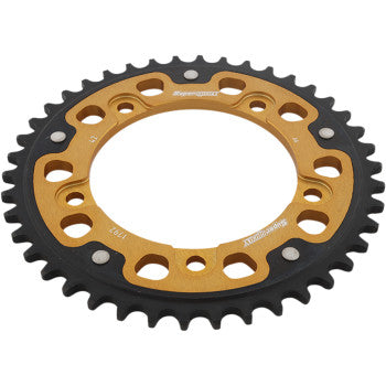 Supersprox Stealth Sprocket - Gold / Black - 525 - 43T - Air Cooled Twins