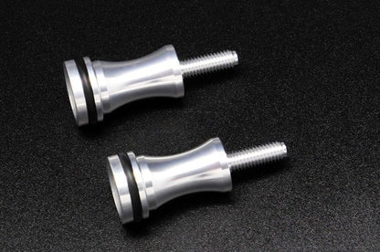 Super Corse Tool Free Seat Bolts - Shorty - Triumph Bonneville, Thruxton, Scrambler - Black, Silver, Brass