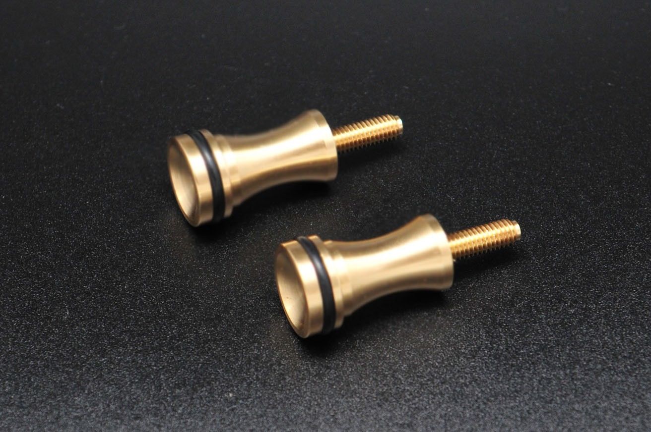 Super Corse Tool Free Seat Bolts - Shorty - Triumph Bonneville, Thruxton, Scrambler - Black, Silver, Brass