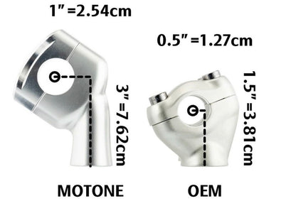 Motone Up-And-Over Handlebar Risers for 1” bars