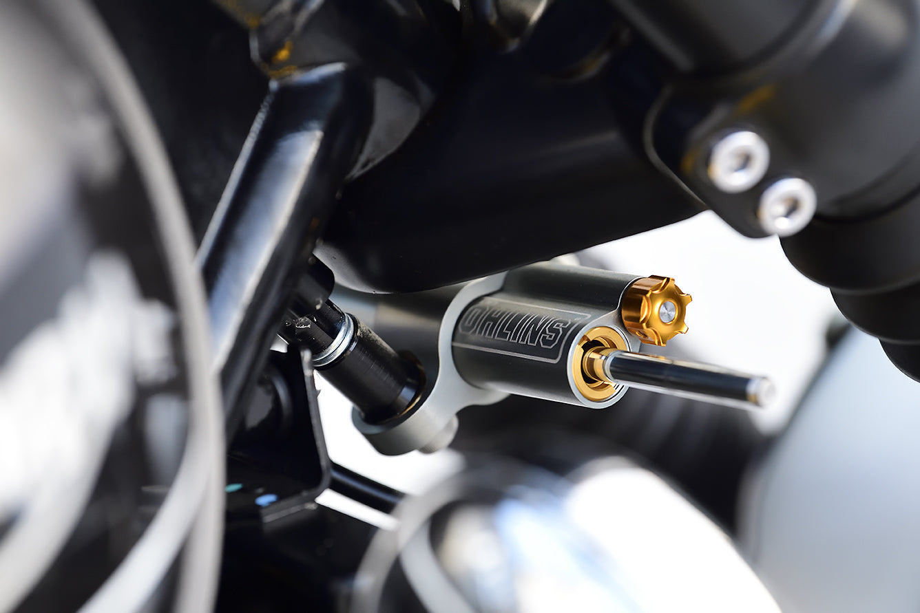 Ohlins Blackline Steering Damper Kit - Triumph Street Twin, Bonneville T100, T120, Street Cup