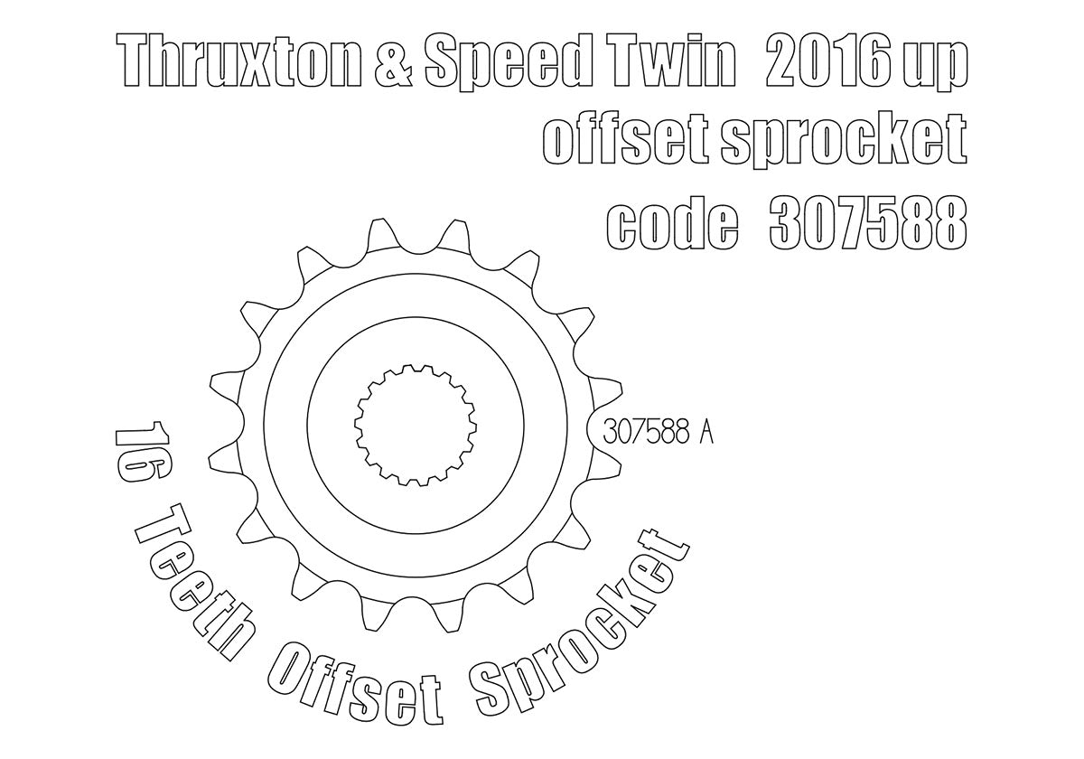 Free Spirits 3MM Offset Front Sprocket - 520 - 16T - Triumph Twins