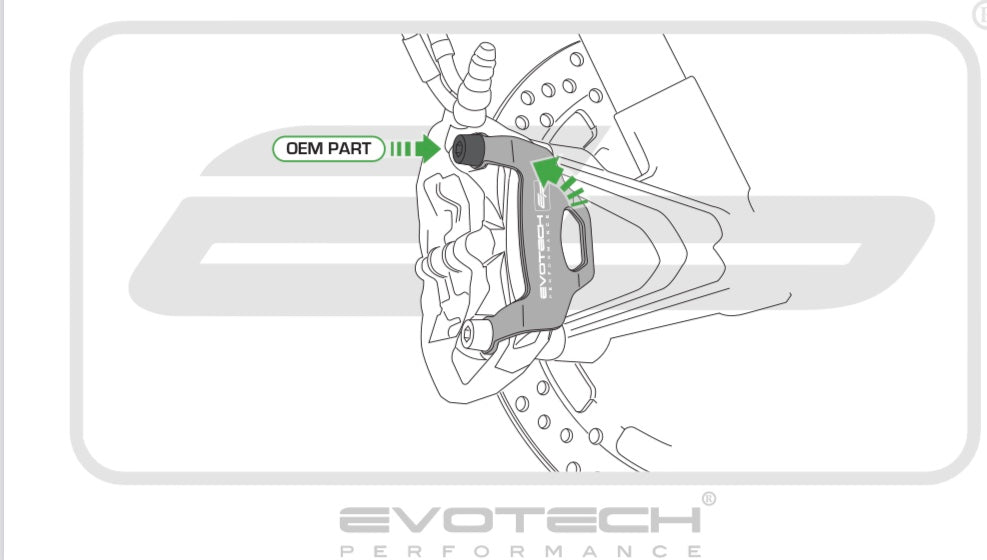 Evotech Performance Front Brake Caliper Guards - Triumph Scrambler 1200 XE/XC