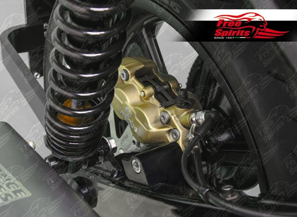 Free Spirits Rear Brake Caliper 4 Piston kit for Harley Davidson XG Street 500 750 2014-15