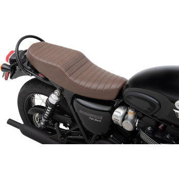 Z1R Retro Style Seat - Brown - 2016+ Triumph Bonneville T100, T120, Street Twin, Street Scrambler