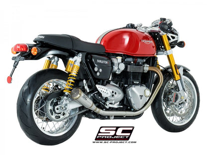 SC Project Conic 70s Style Exhaust - Short Version - Triumph Thruxton R and Speed Twin