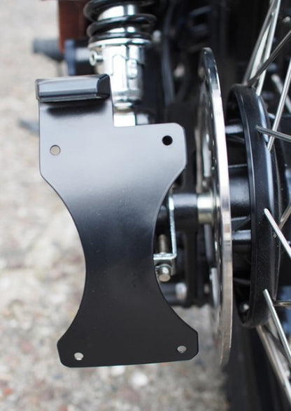 Classicbike Raisch Side Mount Axle Mount License Plate Bracket - 2001-2015 air cooled Triumph Classics