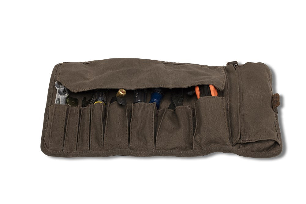 Burly Brand Voyager Tool Roll - Black or Dark Oak Brown