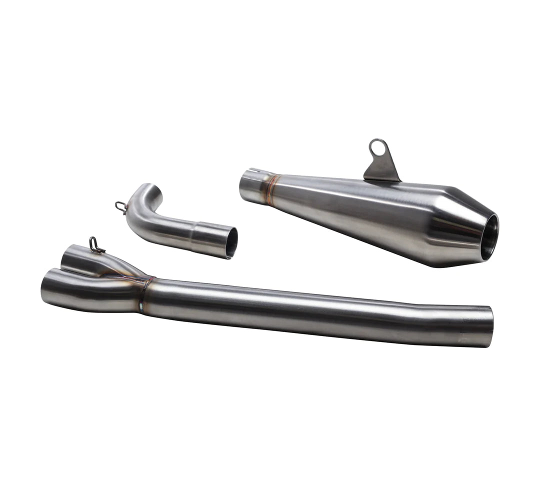 British Customs Low 2:1 Predator Exhaust - 2001-2015 Triumph Bonneville and Thruxton (Air Cooled)