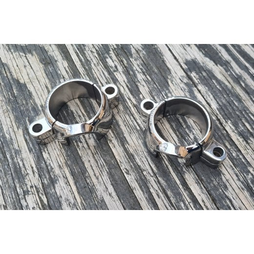 Motone Stealth Exhaust Clamps - LC - Polished