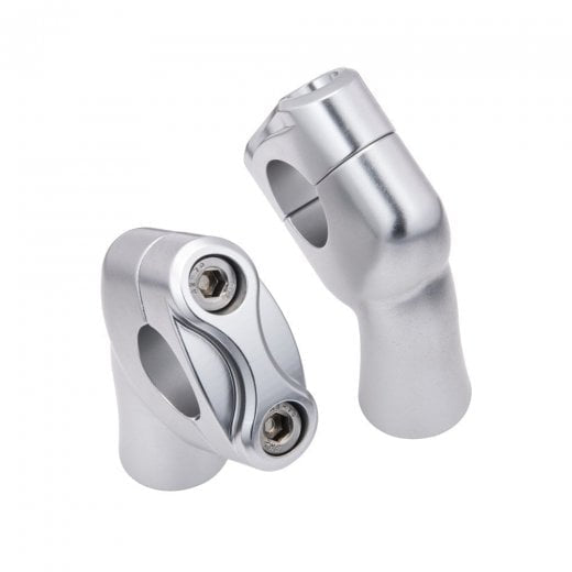Motone Up-And-Over Handlebar Risers for 1 1/8” 28.6MM bars - Silver - Triumph Speed Twin, 2019+ Street Scrambler