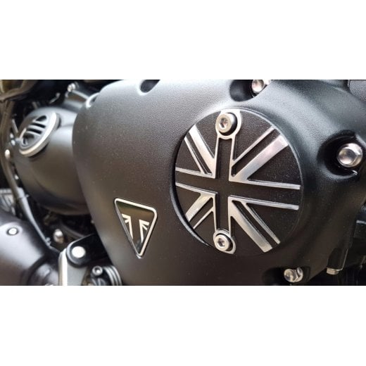 Motone Customs Union Jack ACG Cover - Black w/ Polished