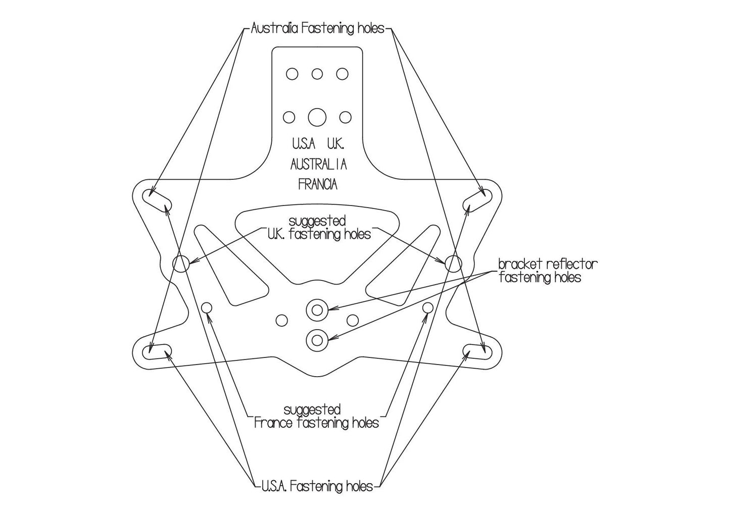 Free Spirits Speed Twin Short Cut License Plate Bracket / Tail Tidy Kit