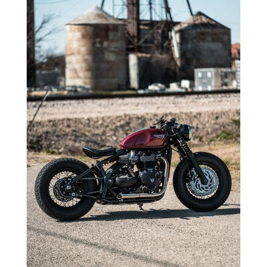 Motone H-Bomb Full Exhaust - Stainless - Triumph Bobber