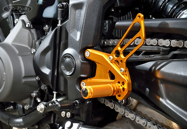 Sato Racing Adjustable Rearsets - Black or Gold - Trident 660