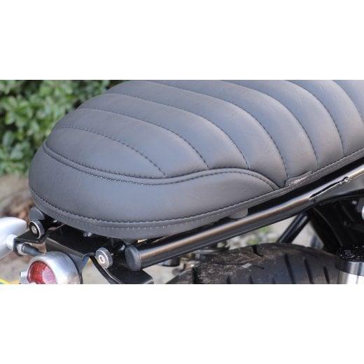 Motone Krait Skinny Seat - Ribbed - Triumph Bonneville, Scrambler and Thruxton- Black