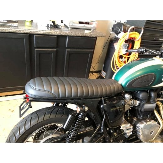 Motone Krait Skinny Seat - Ribbed - Triumph Bonneville, Scrambler and Thruxton- Black