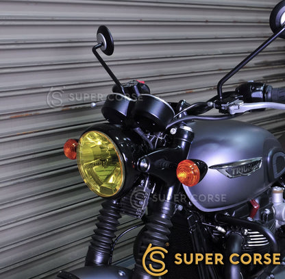 Super Corse Yellow Headlight Protectors - 2016+ Triumph Thruxton R, Bonneville, Street Twin, Street Scrambler