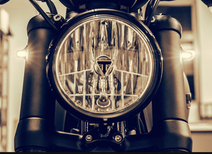 Wunderkind Custom 41MM Fork Tube Covers with LED Turn Signals - Triumph Bobber