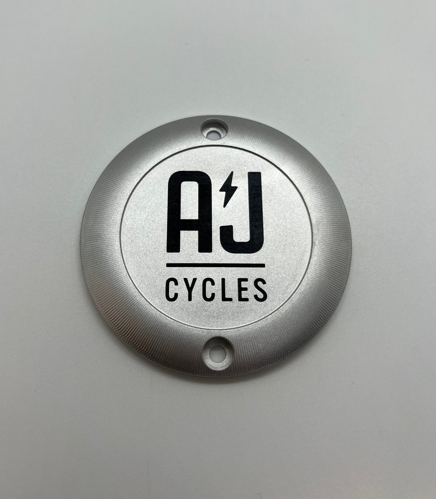 A&J Cycles Logo Clutch Cover - Silver