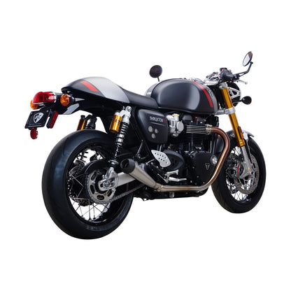 British Customs Shorty Predator Pro 3.5” with Carbon End Cap - 2016+ Triumph Thruxton 1200 R / RS / TFC, Speed Twin