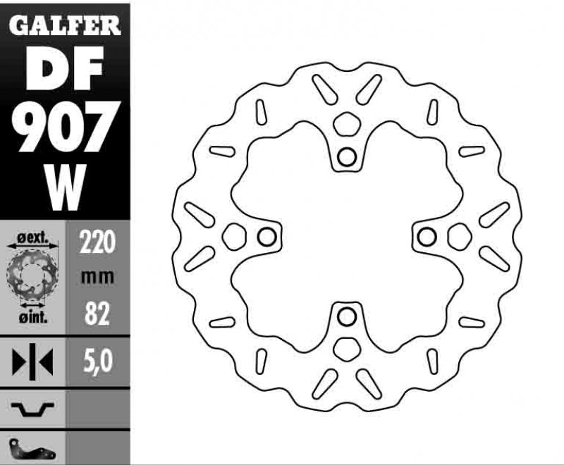 Galfer Wave Rotor - Rear - 2016+ Thruxton R / 1200, Speed Twin