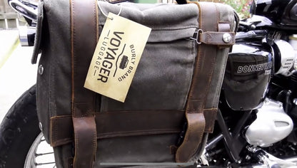 Burly Brand Voyager Throw Over Saddlebags  - Black or Oak Brown