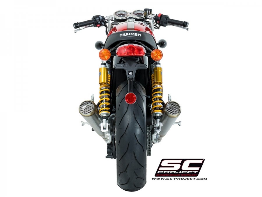 SC Project Conic 70s Style Exhaust - Long Version - Triumph Thruxton R and Speed Twin