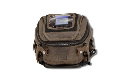 Burly Brand Voyager Tank / Tail Bag - Black or Dark Oak Brown