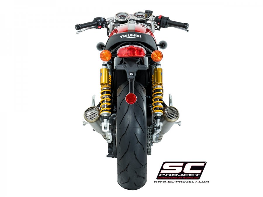 SC Project Conic 70s Style Exhaust - Short Version - Triumph Thruxton R and Speed Twin