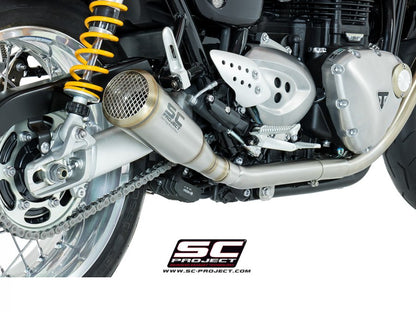 SC Project Conic 70s Style Exhaust - Short Version - Triumph Thruxton R and Speed Twin