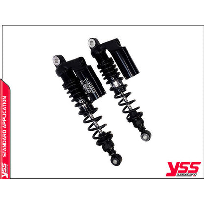 YSS G362-TRCL Reservoir Twin Shocks - BLACKLINE - Royal Enfield Interceptor 650 and Continental GT