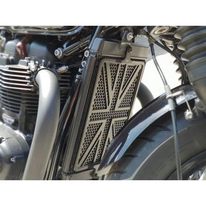 Motone Union Jack Radiator Guard (Wide Version) for 2017+ Triumph Bobber, Bobber Black and Speedmaster