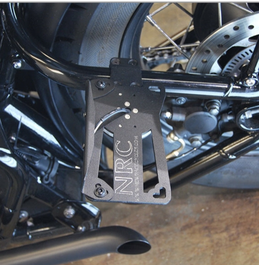 New Rage Cycles Triumph Bobber License Plate Side Mount Kit - Vertical or Horizontal