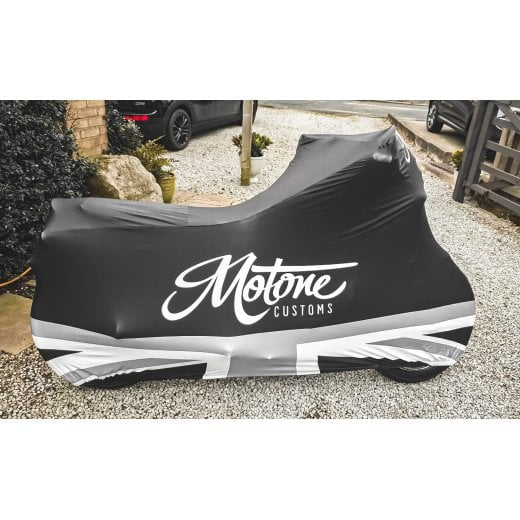Motone Fitted Indoor Motorcycle Cover - Triumph Bonneville, Thruxton, Speed Twin, Scrambler, Street Twin, Royal Enfield