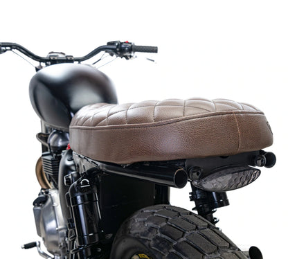 British Customs Diamond Stitch Slammer Seat - 01-15 Bonneville, Thruxton and Scrambler