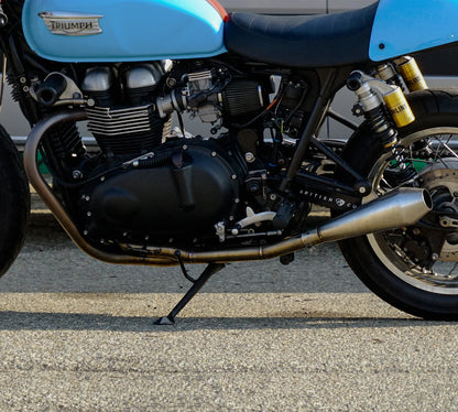 British Customs Low 2:1 Predator Exhaust - 2001-2015 Triumph Bonneville and Thruxton (Air Cooled)