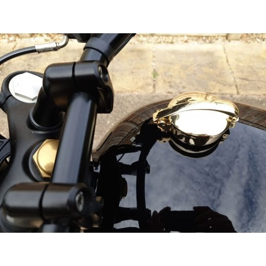 Motone Classic Monza Gas Cap for Triumph Classics - Solid Brass