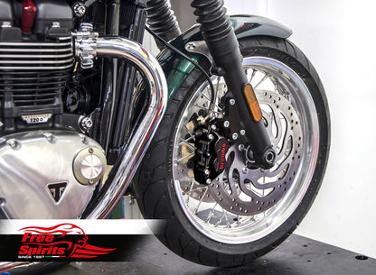 Free Spirits Brembo Dual Caliper Kit - Triumph Bobber Black, Speedmaster 1200 and Thruxton 1200